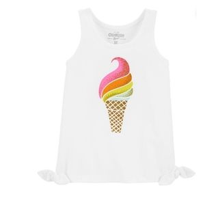 OSHKOSH Toddler Girl ICE CREAM SIDE TIE TANK